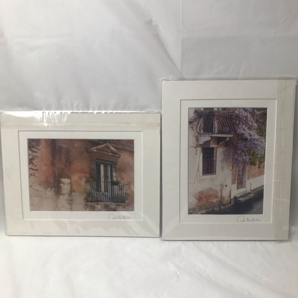 Set of 2 Paul Montecalvo Fine Art Matted Photo Prints 8x10 Villa Architecture